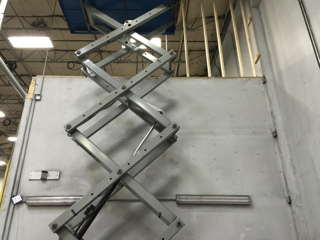 Building the walls for an interior warehouse remodel project