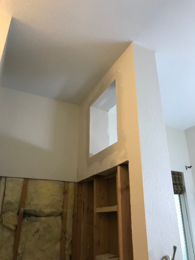 Added our hole above the shower for additional sunlight