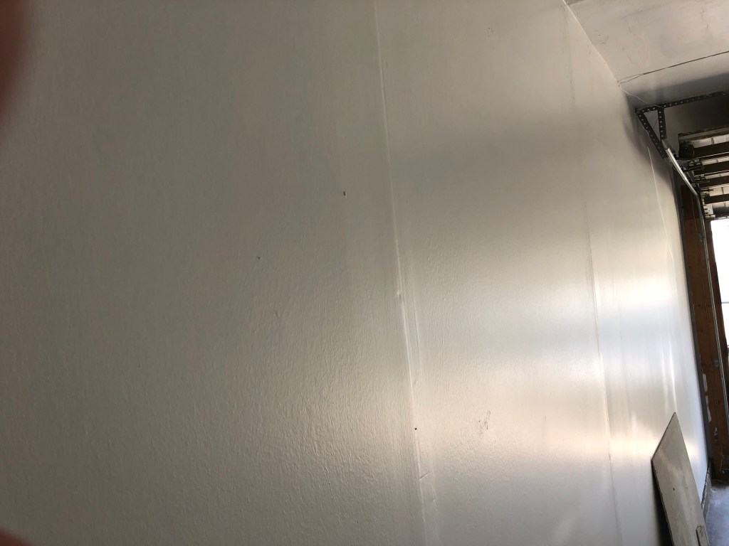 All new walls installed, taped and bedded, and painted