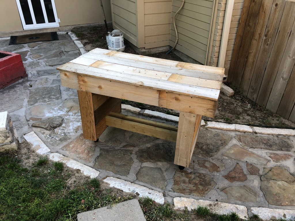 Finished building the table and now we can stain and seal it