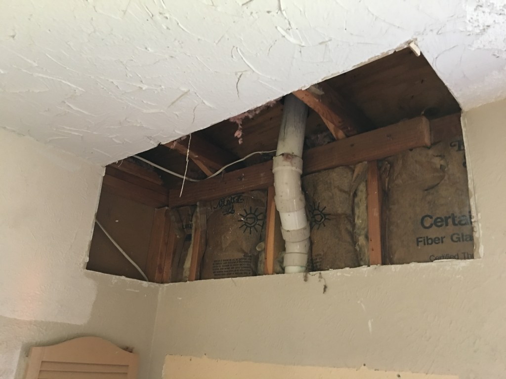 Demo has been completely done and now it time to move the plumbing so we can have a flat surface to work with